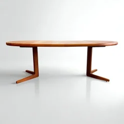 Hot Pamono Mid-Century Danish Round and Oval Extendable Dining Table in Teak, 1960s