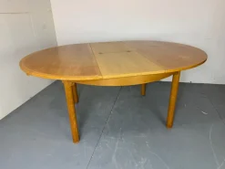 Pamono Mid-Century Danish Round Extendable Oak Dining Table by Borge Mogensen for Karl Andersson & Söner, 1950s><noscript><img width=
