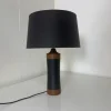 Best Pamono Mid-Century Danish Scandinavian Teak and Leather Table Lamp, 1950s