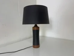 Best Pamono Mid-Century Danish Scandinavian Teak and Leather Table Lamp, 1950s