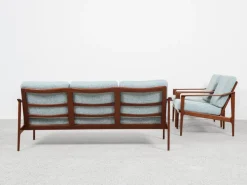 Pamono Mid-Century Danish Sofa Set in Teak attributed to Ib Kofod Larsen, Set of 3> Living Room Sets