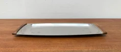 Clearance Pamono Mid-Century Danish Stainless Steel and Teak Tray from Lundtofte Denmark, 1960s