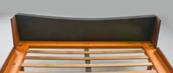 Discount Pamono Mid-Century Danish Teak Double Bed with Cane Headboard by Hans J. Wegner for Getama, 1960s