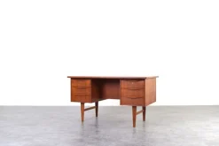 Pamono Mid-Century Danish Teak Executive Desk, 1960s><noscript><img width=