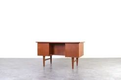 Pamono Mid-Century Danish Teak Executive Desk, 1960s><noscript><img width=