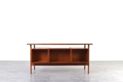 New Pamono Mid-Century Danish Teak Executive Desk by Kai Kristiansen for FM Møbler, 1960s