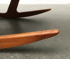 Pamono Mid-Century Danish Teak Model 100 Rocking Chair by Søren Georg Jensen for Kubus Møbler, 1960s