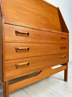 Pamono Mid-Century Danish Teak Secretary from Dyrlund, 1960s><noscript><img width=