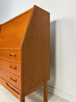 Pamono Mid-Century Danish Teak Secretary from Dyrlund, 1960s><noscript><img width=