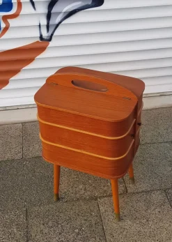 Pamono Mid-Century Danish Teak Sewing Cabinet, 1960s> Worktables & Workbenches