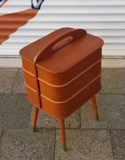 Pamono Mid-Century Danish Teak Sewing Cabinet, 1960s> Worktables & Workbenches