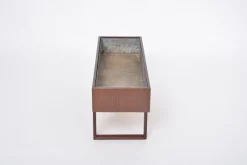 Pamono Mid-Century Danish Teak Wooden Planter Box with Inlay Metal Tub, 1960s><noscript><img width=