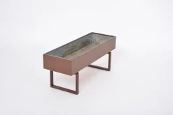 Pamono Mid-Century Danish Teak Wooden Planter Box with Inlay Metal Tub, 1960s><noscript><img width=