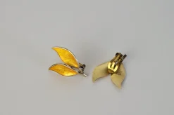 Pamono Mid-Century David Andersen Sterling Silver and Enamel Ear Clips, 1950s, Set of 2><noscript><img width=