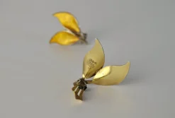 Pamono Mid-Century David Andersen Sterling Silver and Enamel Ear Clips, 1950s, Set of 2><noscript><img width=