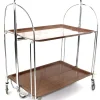 Pamono Mid-Century Dinett Foldable Serving Trolley from Bremshey Solingen, 1960s> Serving Bar Carts & Trolleys