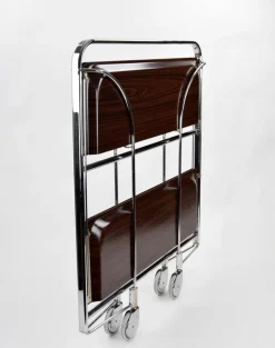 Pamono Mid-Century Dinette Foldable Serving Trolley from Bremshey Solingen, 1950s><noscript><img width=