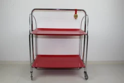 Pamono Mid-Century Dinette Foldable Serving Trolley from Bremshey Solingen, 1960s><noscript><img width=