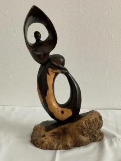Pamono Mid-Century Ebony Hand-Carved Mermaid Sculpture, 1968> Mid-Century