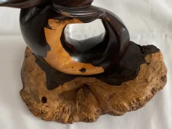 Pamono Mid-Century Ebony Hand-Carved Mermaid Sculpture, 1968><noscript><img width=