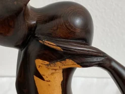 Pamono Mid-Century Ebony Hand-Carved Mermaid Sculpture, 1968><noscript><img width=