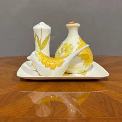 Pamono Mid-Century Ernestine Ceramic Oil Salt and Pepper Set, Set of 4> Salt & Pepper Shakers
