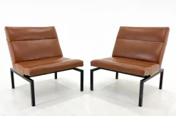 Pamono Mid-Century Faux Leather & Metal Lounge Chair, 1970s> Lounge Chairs & Armchairs