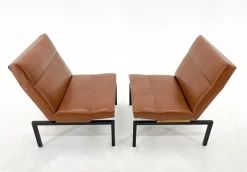 Pamono Mid-Century Faux Leather & Metal Lounge Chair, 1970s><noscript><img width=