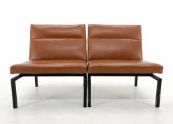 Pamono Mid-Century Faux Leather & Metal Lounge Chair, 1970s><noscript><img width=