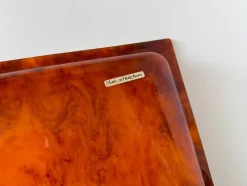 Pamono Mid-Century Faux Tortoise Shell Tray in the style of Christian Dior, 1970s