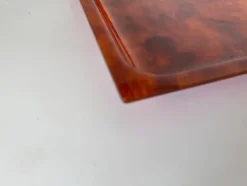 Pamono Mid-Century Faux Tortoise Shell Tray in the style of Christian Dior, 1970s