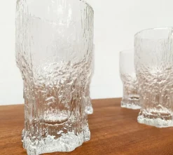 Pamono Mid-Century Finnish Aslak Glasses by Tapio Wirkkala for Iittala, Set of 8><noscript><img width=