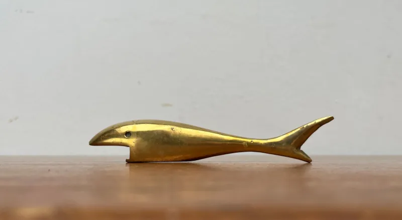 Outlet Pamono Mid-Century Fish Bottle Opener in Brass, 1960s
