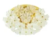 Pamono Mid-Century Floral Murano Glass and Brass Flush Mount by Ernst Palme for Palwa, Germany, 1960s> Ceiling Lights