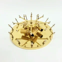 Pamono Mid-Century Floral Murano Glass and Brass Flush Mount by Ernst Palme for Palwa, Germany, 1960s><noscript><img width=