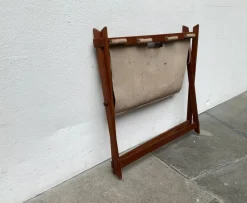 Pamono Mid-Century Foldable Magazine Holder in Teak, 1960s><noscript><img width=