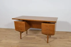 Pamono Mid-Century Freestanding Teak Desk, Denmark, 1960s><noscript><img width=
