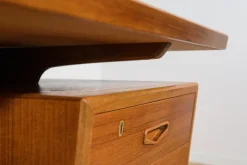 Pamono Mid-Century Freestanding Teak Desk, Denmark, 1960s><noscript><img width=