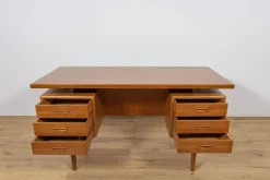 Pamono Mid-Century Freestanding Teak Desk, Denmark, 1960s><noscript><img width=