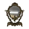 Pamono Mid-Century French Bronze Table Mirror, 1950s> Mirrors