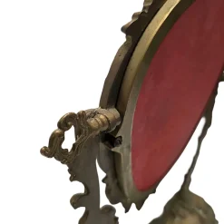 Pamono Mid-Century French Bronze Table Mirror, 1950s><noscript><img width=