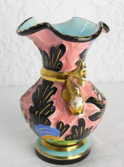 Pamono Mid-Century French Cerdazur Monaco Ceramic Vase with Sea Decoration, 1970s><noscript><img width=