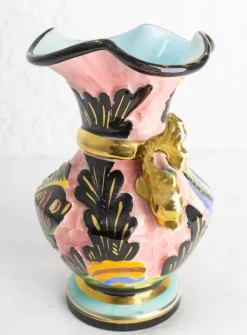 Pamono Mid-Century French Cerdazur Monaco Ceramic Vase with Sea Decoration, 1970s><noscript><img width=