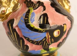 Pamono Mid-Century French Cerdazur Monaco Ceramic Vase with Sea Decoration, 1970s><noscript><img width=