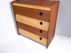 Pamono Mid-Century German Brown and Beige Shoe Cabinet, 1950s> Dressers, Commodes & Chests