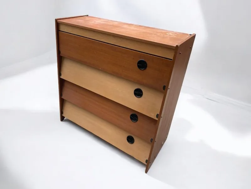 Pamono Mid-Century German Brown and Beige Shoe Cabinet, 1950s> Dressers, Commodes & Chests