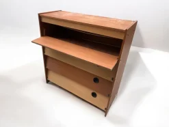 Pamono Mid-Century German Brown and Beige Shoe Cabinet, 1950s><noscript><img width=