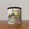 Pamono Mid-Century German Ceramic Box or Cookie Jar with Teak Lid from SMF Schramberg Keramik, 1960s> Dinnerware Accessories