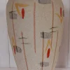 Pamono Mid-Century German Ceramic Vase with Hand-Painted Decor from Scheurich, 1959> Vases