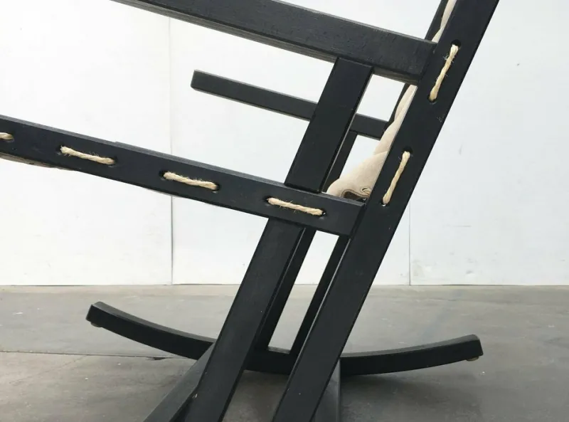 Pamono Mid-Century German Minimalist Safari Rocking Chair from Casala, 1960s> Rocking Chairs